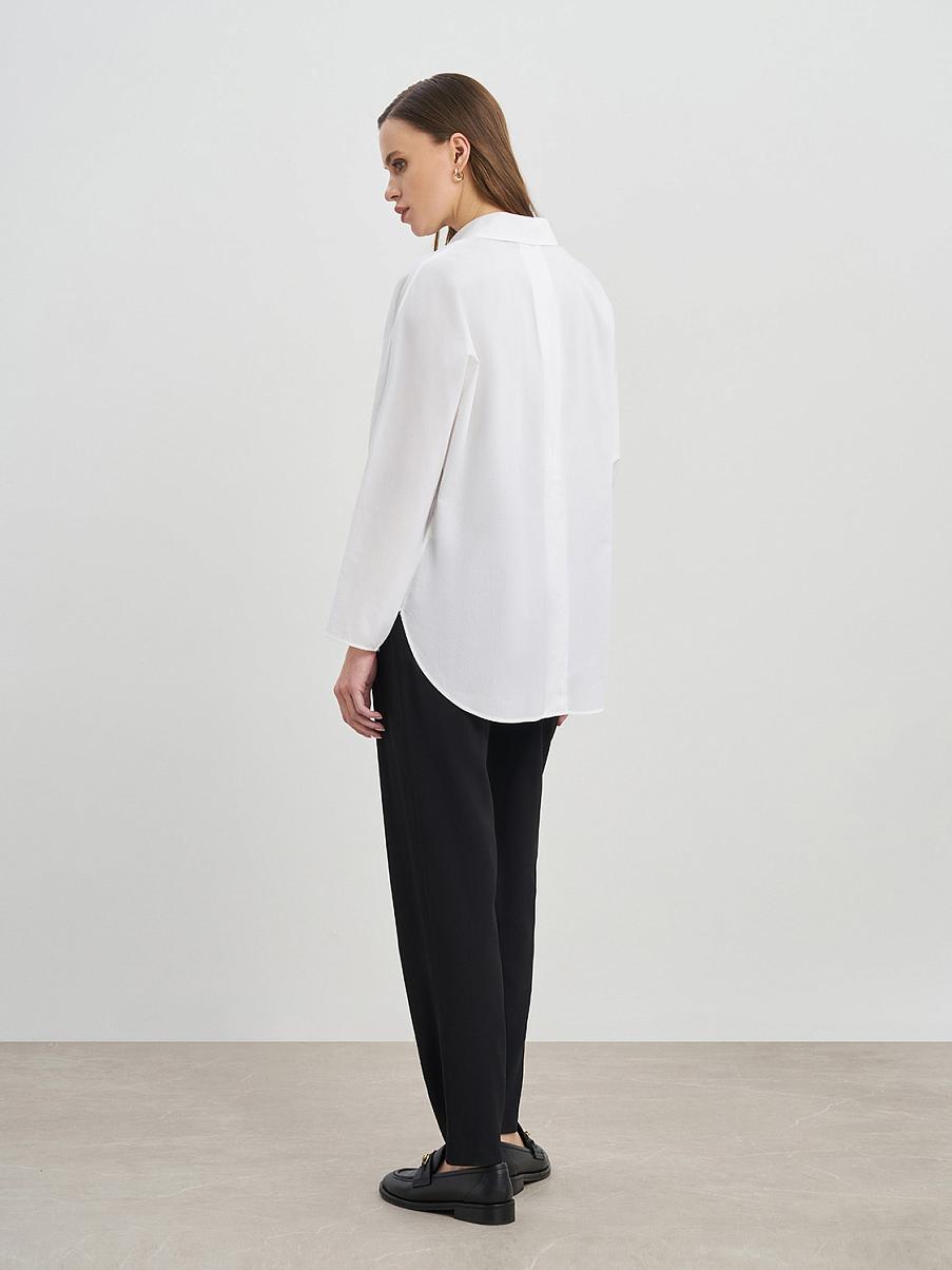 Асимметричная хлопковая рубашка оверсайз