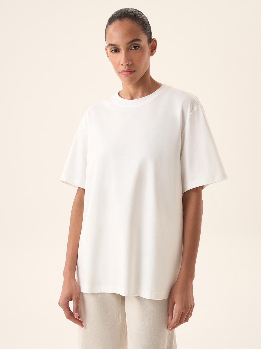 Футболка свободного кроя с шелком