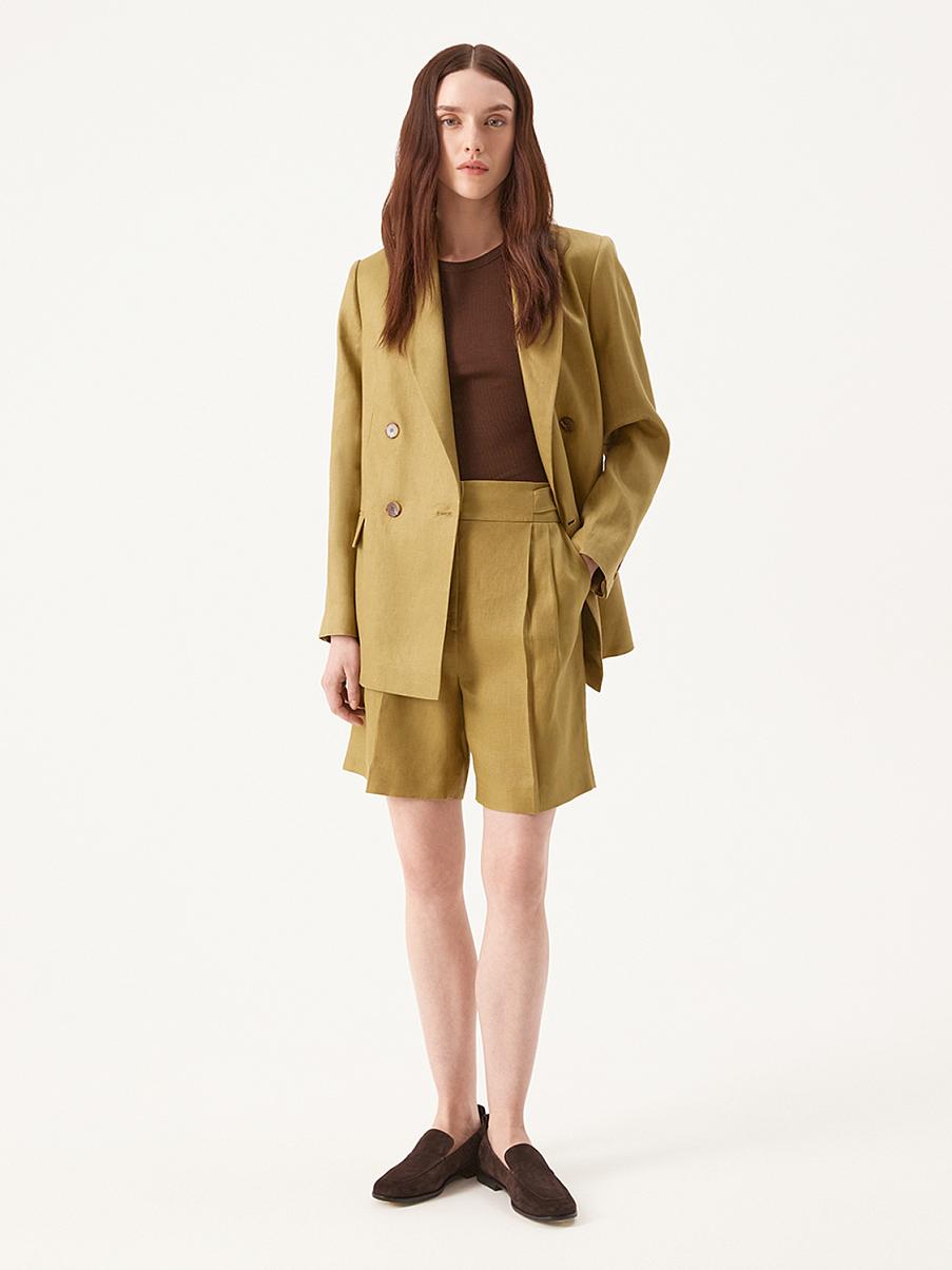 Шорты-бермуды изо льна