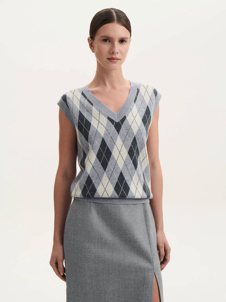 Жилетка из кашемира и шерсти мериноса