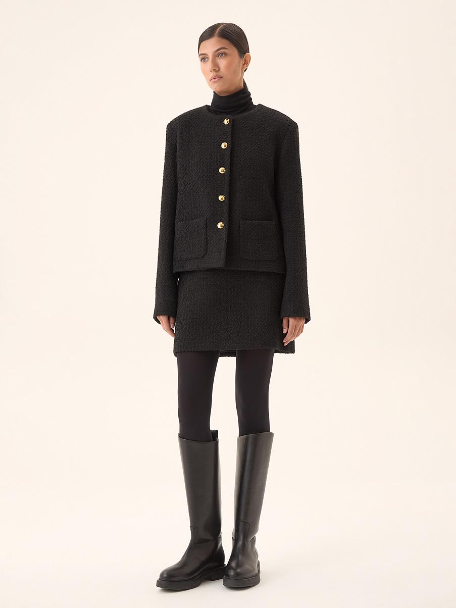 Юбка мини из ткани букле