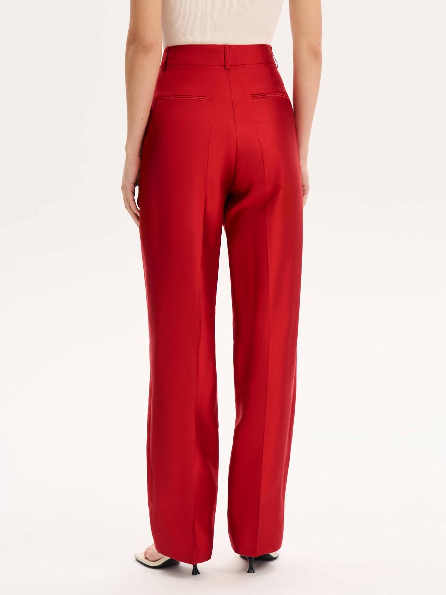 Брюки из шерсти и шелка