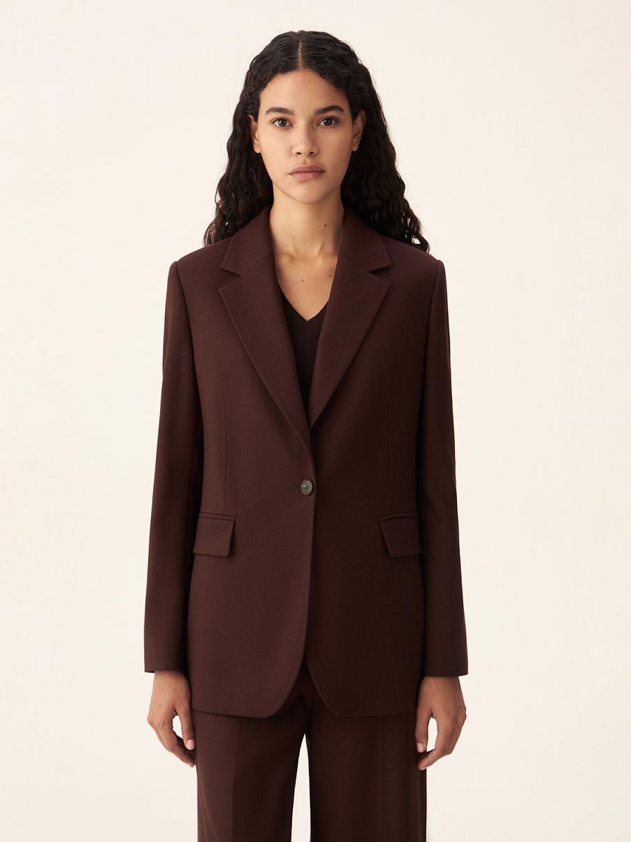 Однобортный жакет из шерсти