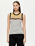 Топ в полоску с шелком