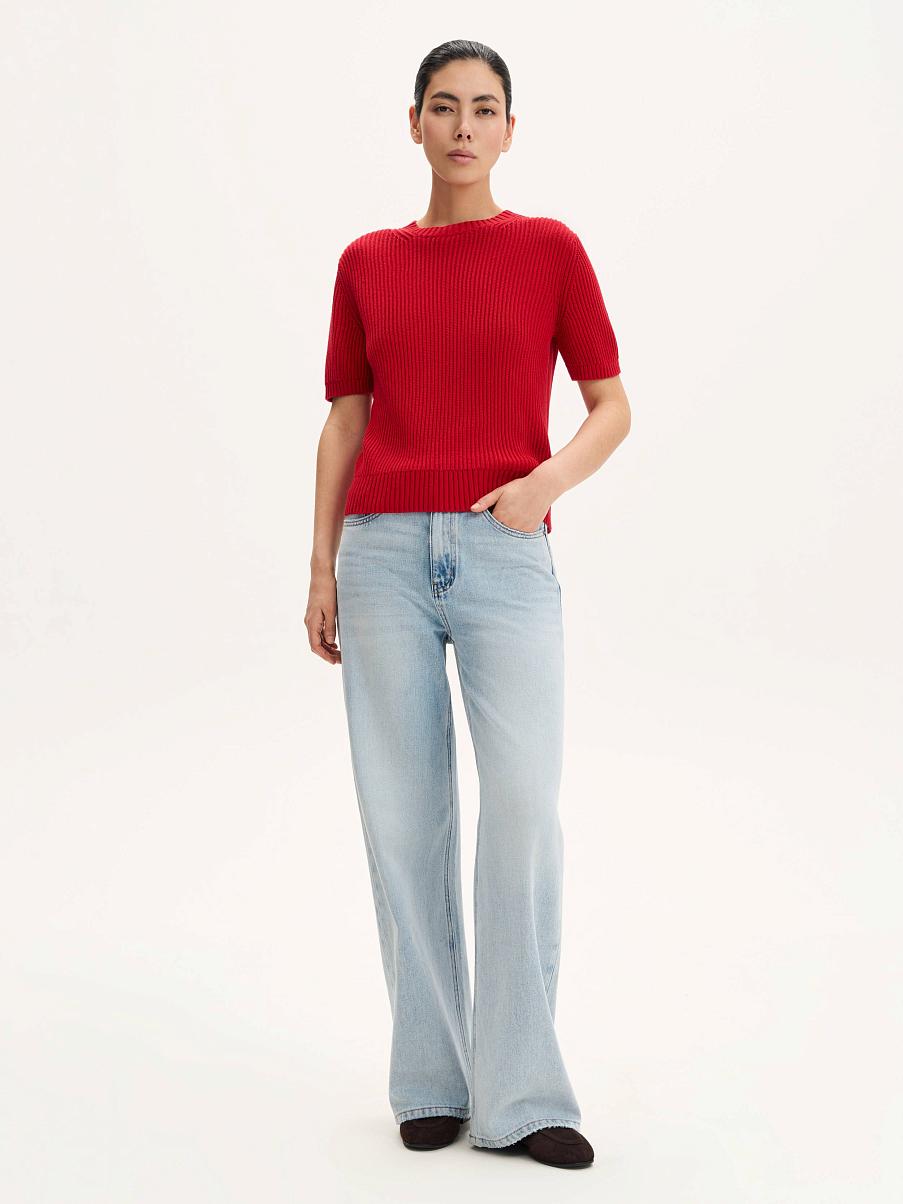 Топ трикотажный в рубчик