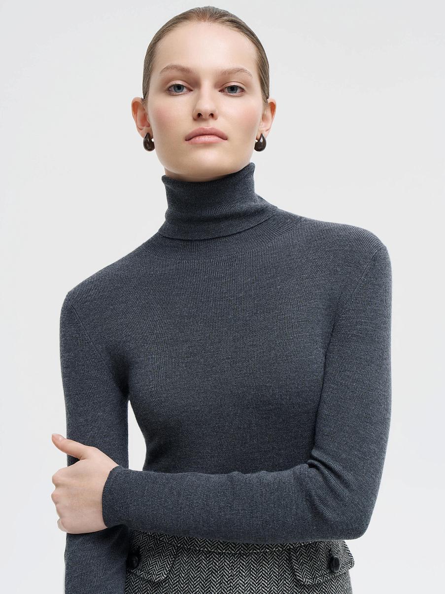 Водолазка из мериноса с шелком