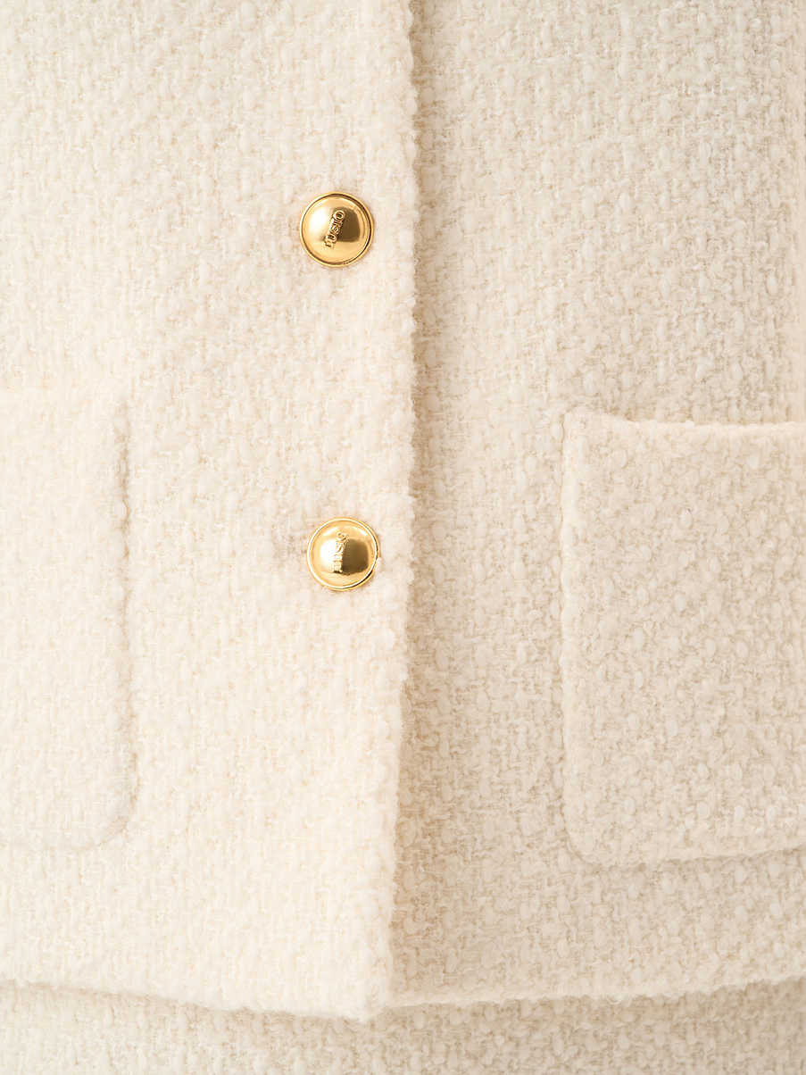 Однобортный жакет из букле