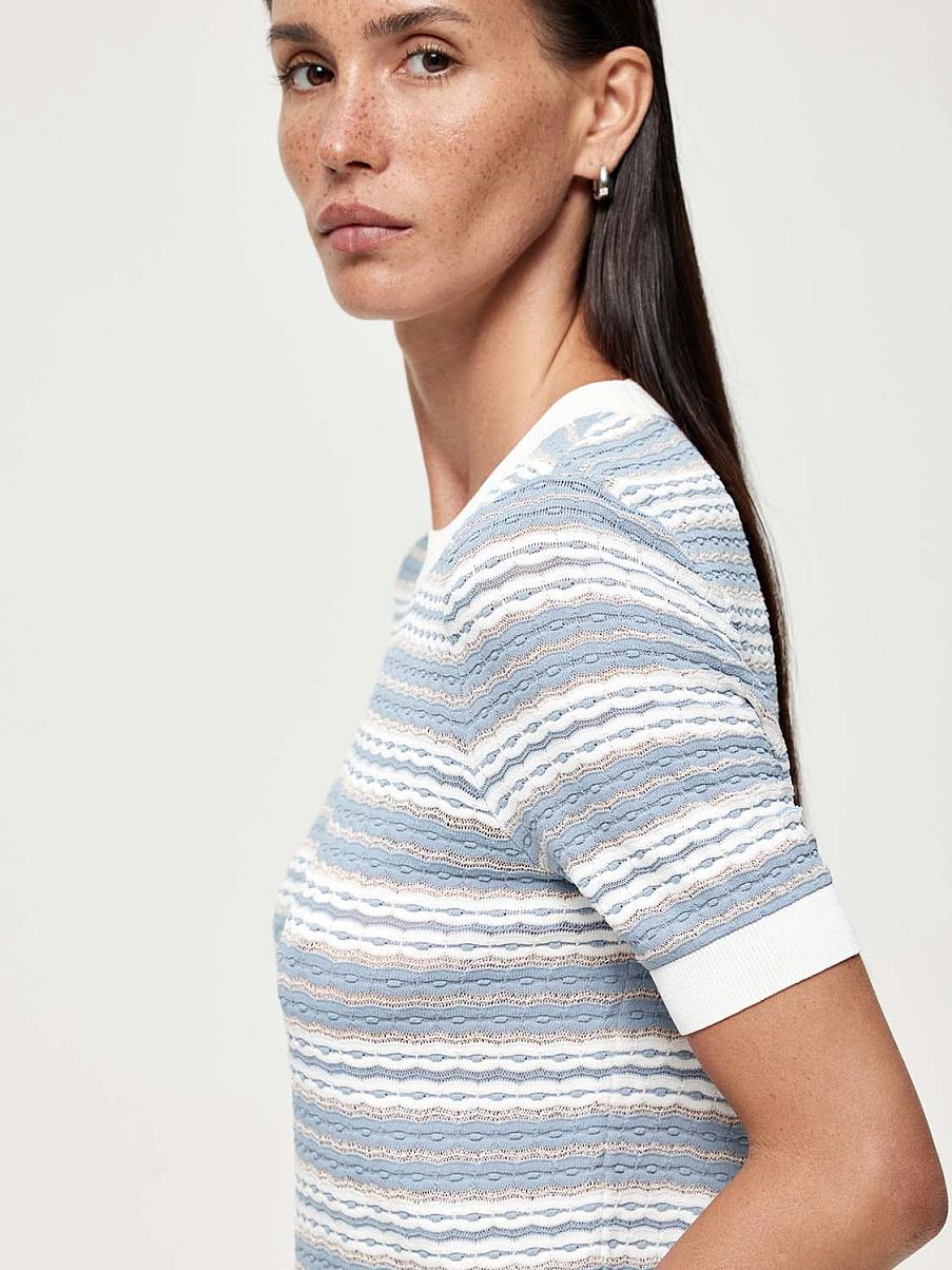 Трикотажная блуза в полоску