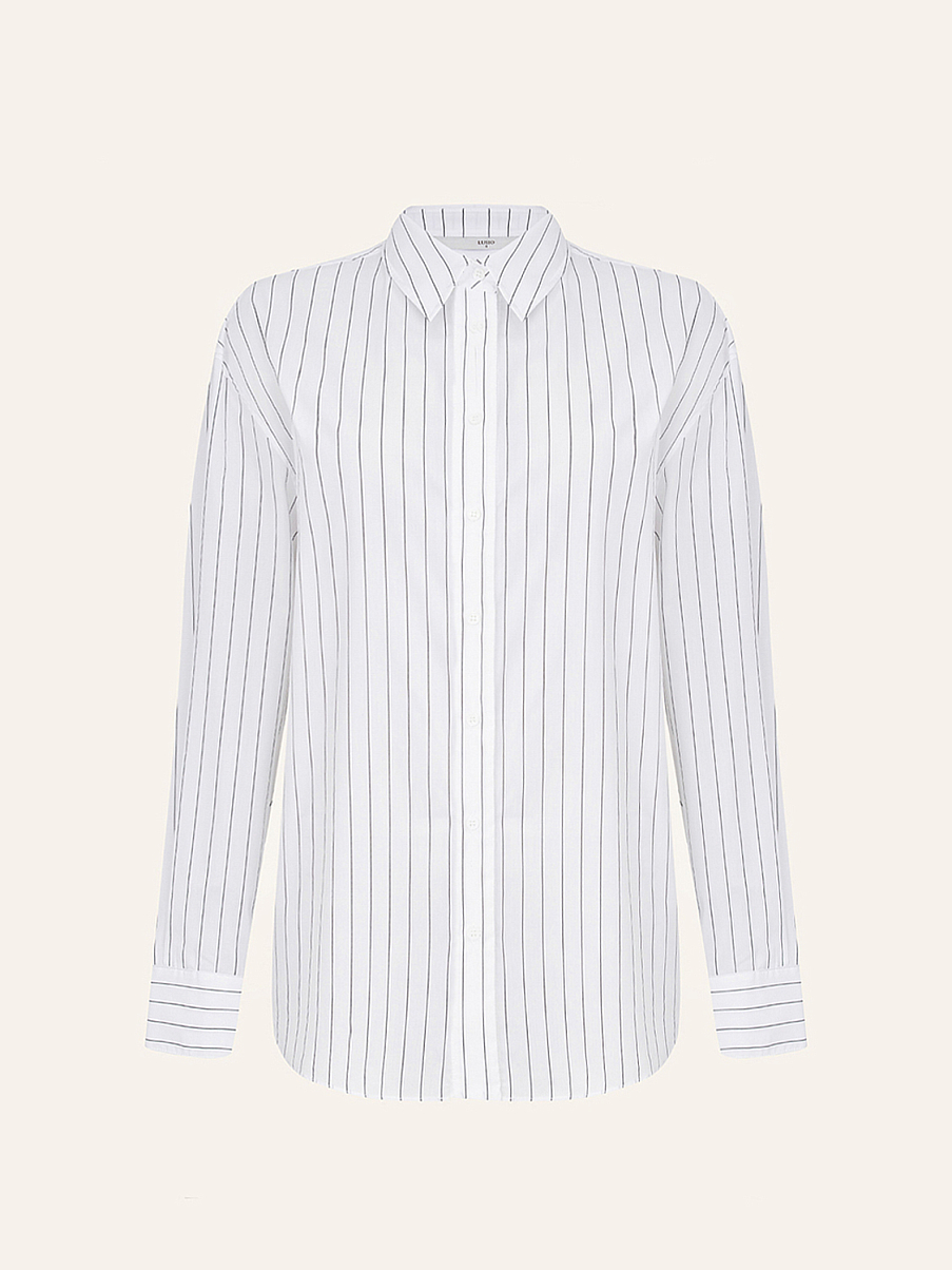 Хлопковая рубашка в полоску
