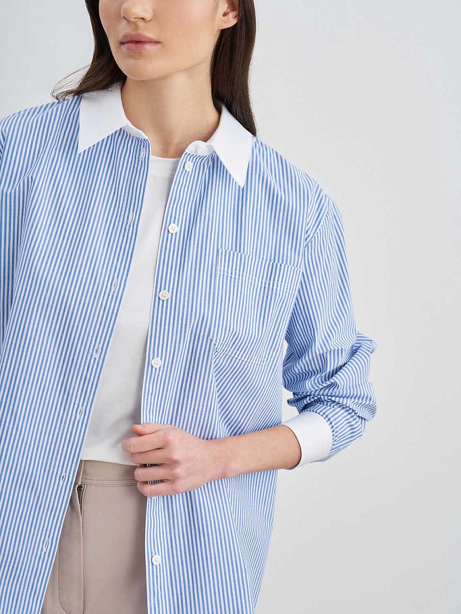 Рубашка из хлопка в полоску