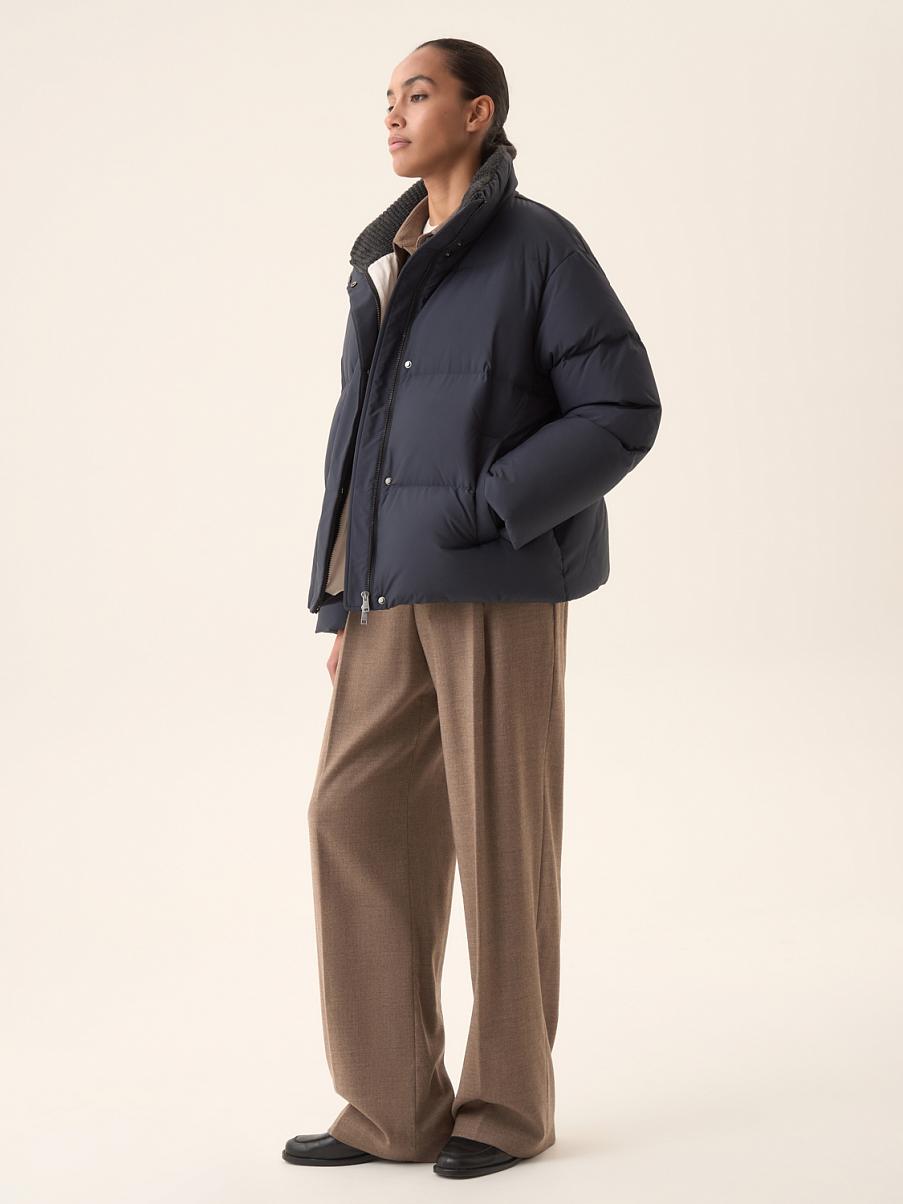 Куртка с отделкой на воротнике