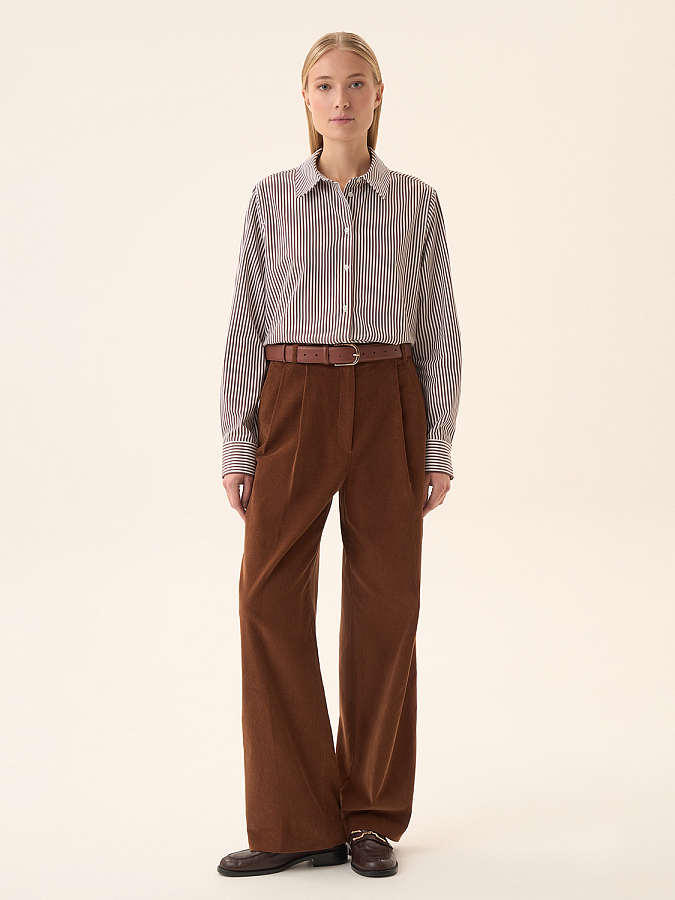 LWWS-102008 Рубашка (коричневый, M)