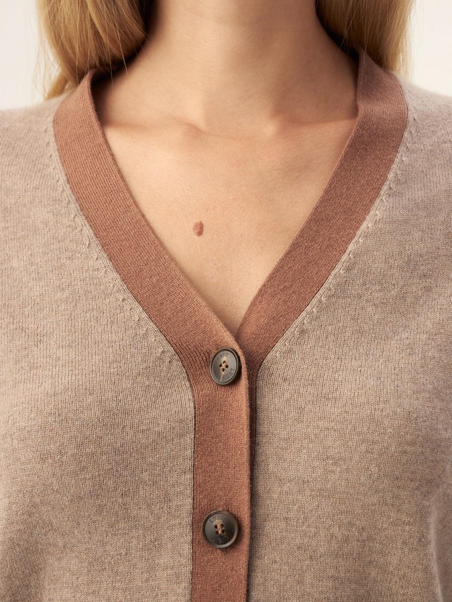 Кардиган из шерсти мериноса и кашемира