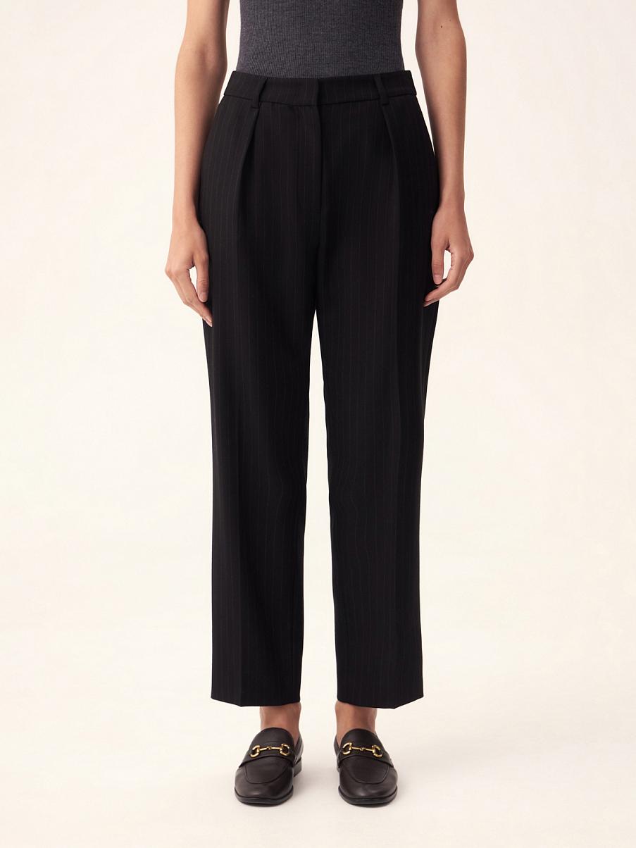 Брюки из шерсти в полоску