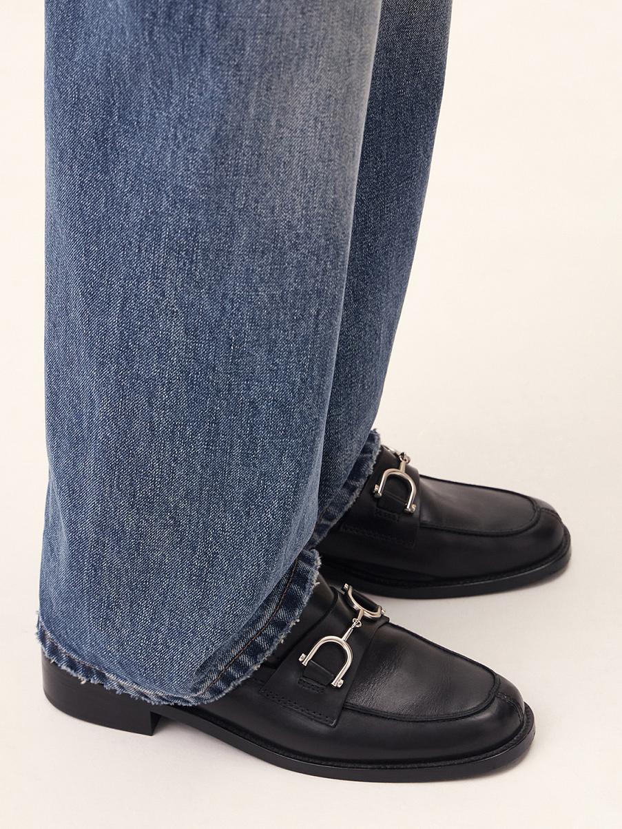 Лоферы из кожи