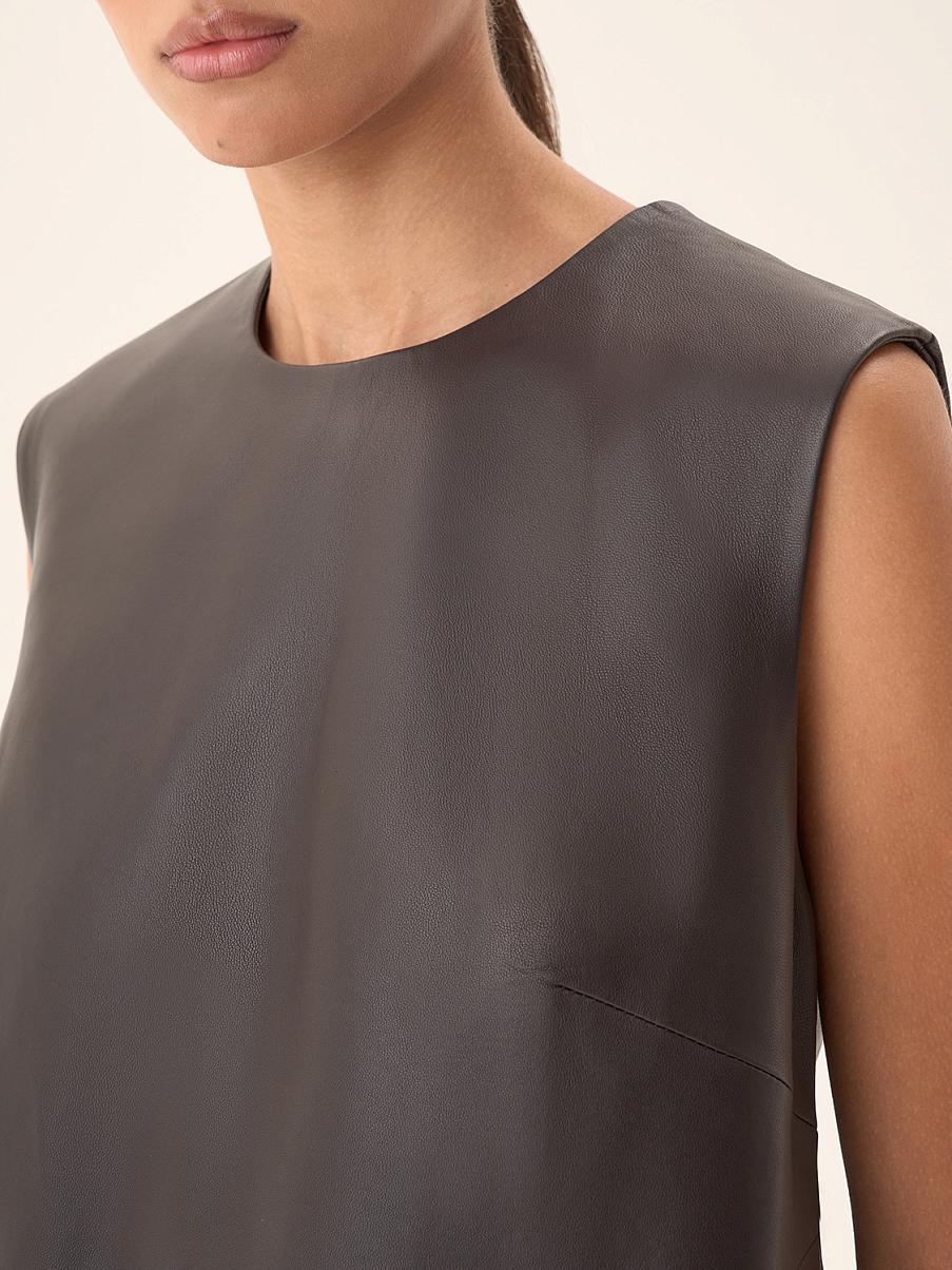 Платье из натуральной кожи