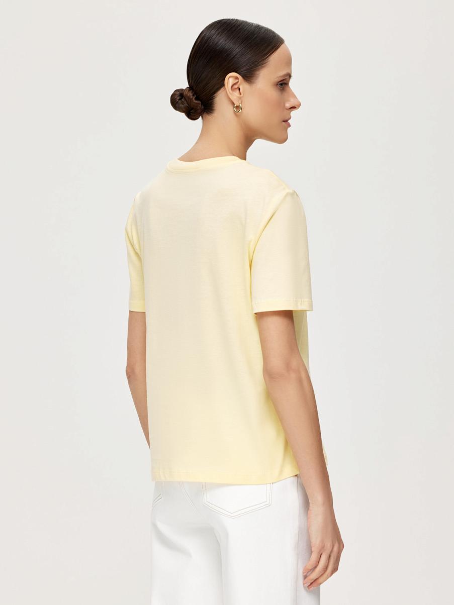 Хлопковая футболка прямого кроя