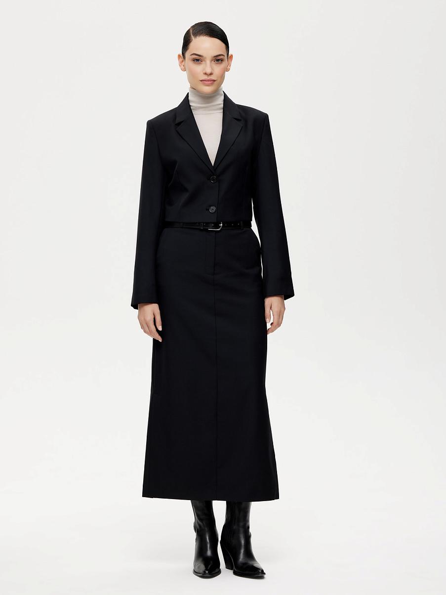 Укороченный жакет с шерстью