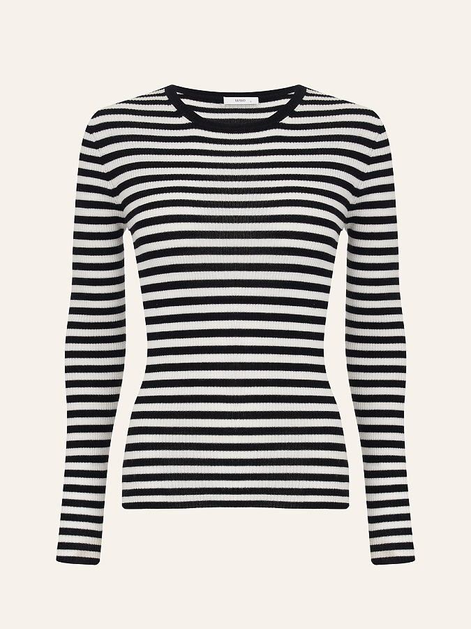 LWWS-342041 Джемпер (черно-белый, XS)