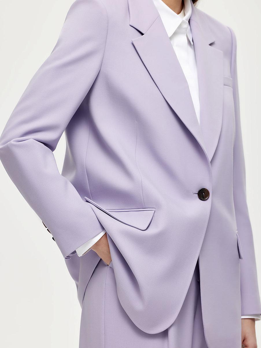 Жакет прямого кроя с шерстью