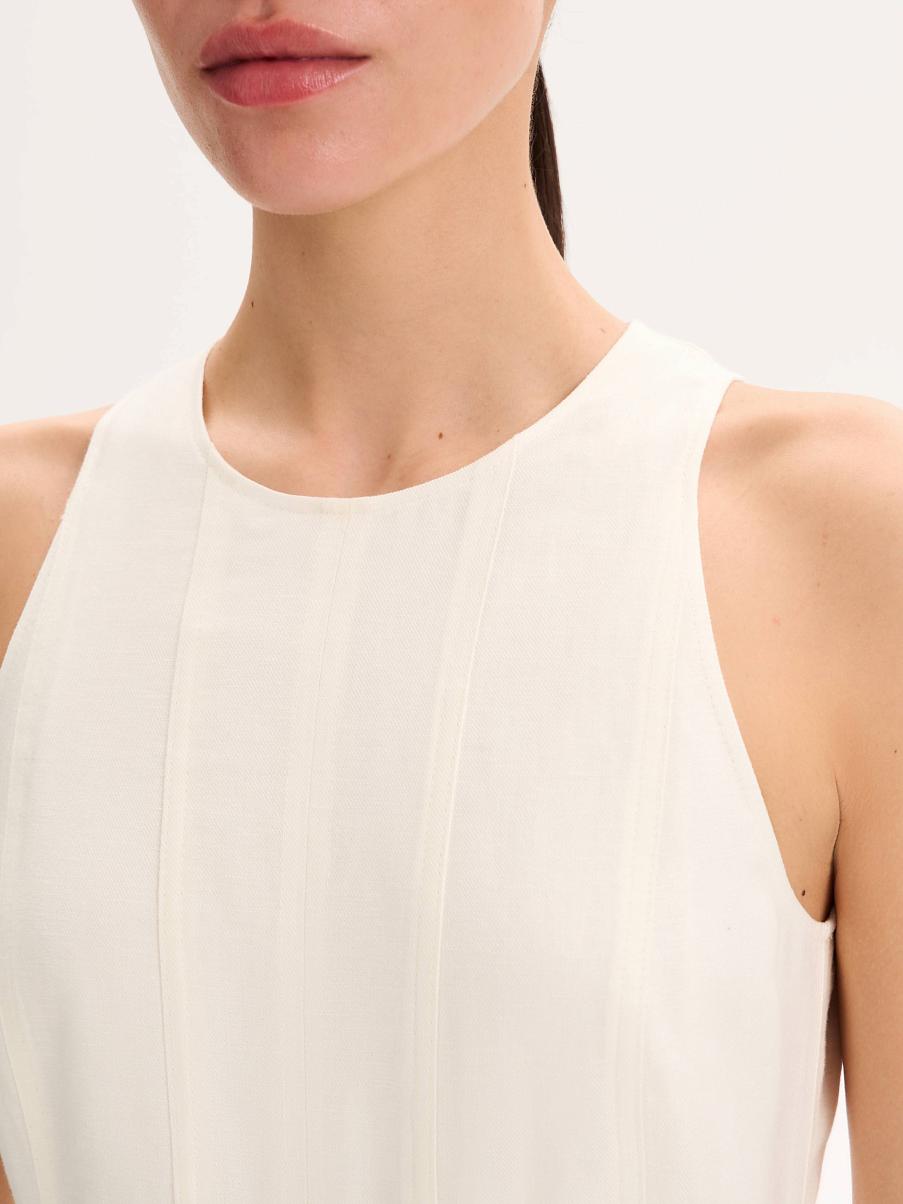 Платье льняное миди