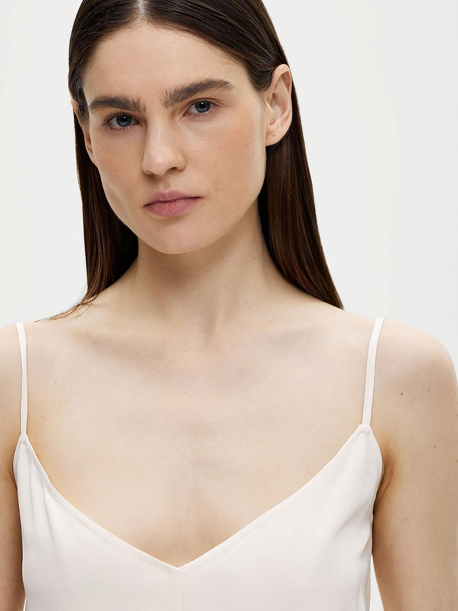 Шелковый топ на бретелях