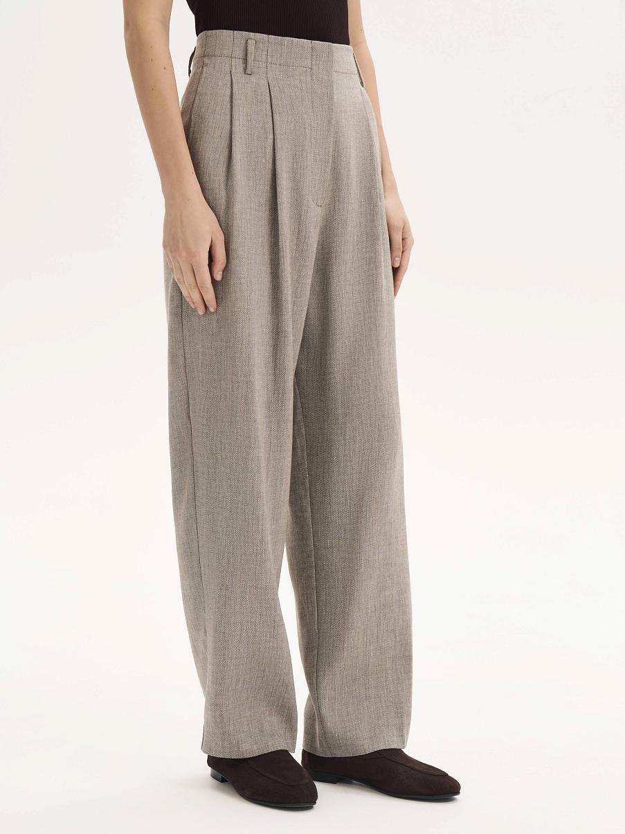 Брюки льняные