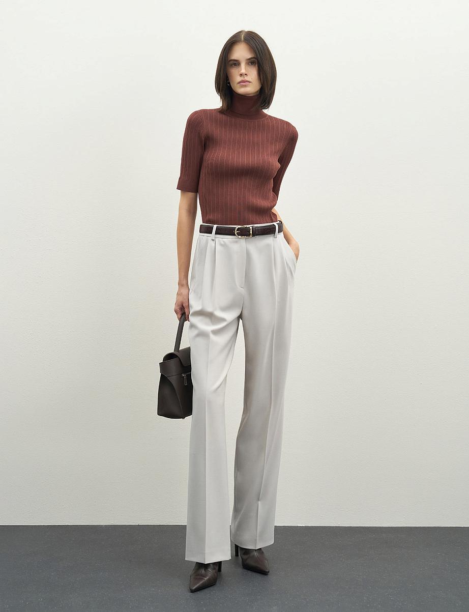 Водолазка-лапша с коротким рукавом