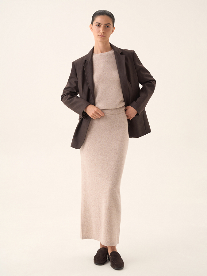 LWWS-812004 Юбка трикотажная (бежевый, L)