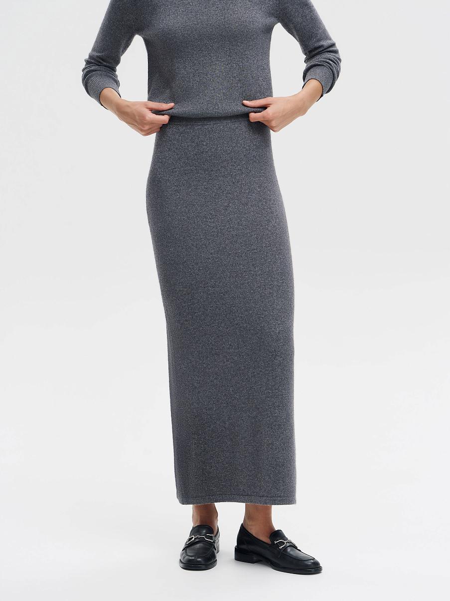 Юбка из мериноса и кашемира