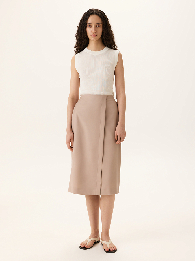 LSTR-032094 Юбка (бежевый, XS)