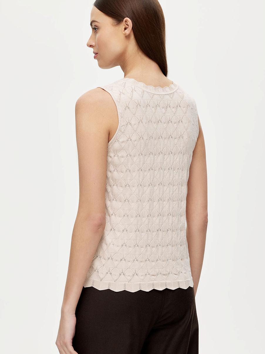 Трикотажный ажурный топ