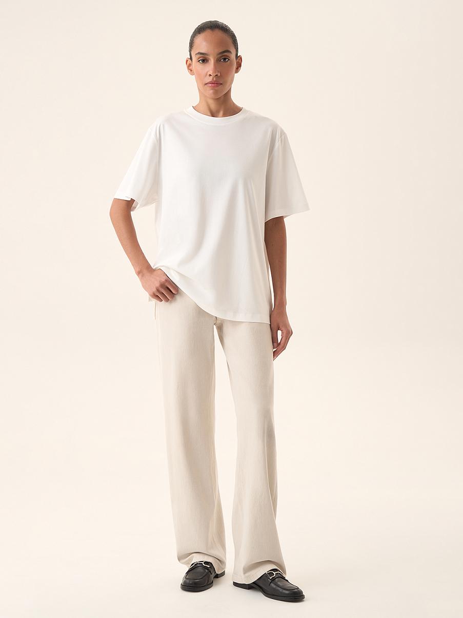 Футболка свободного кроя с шелком