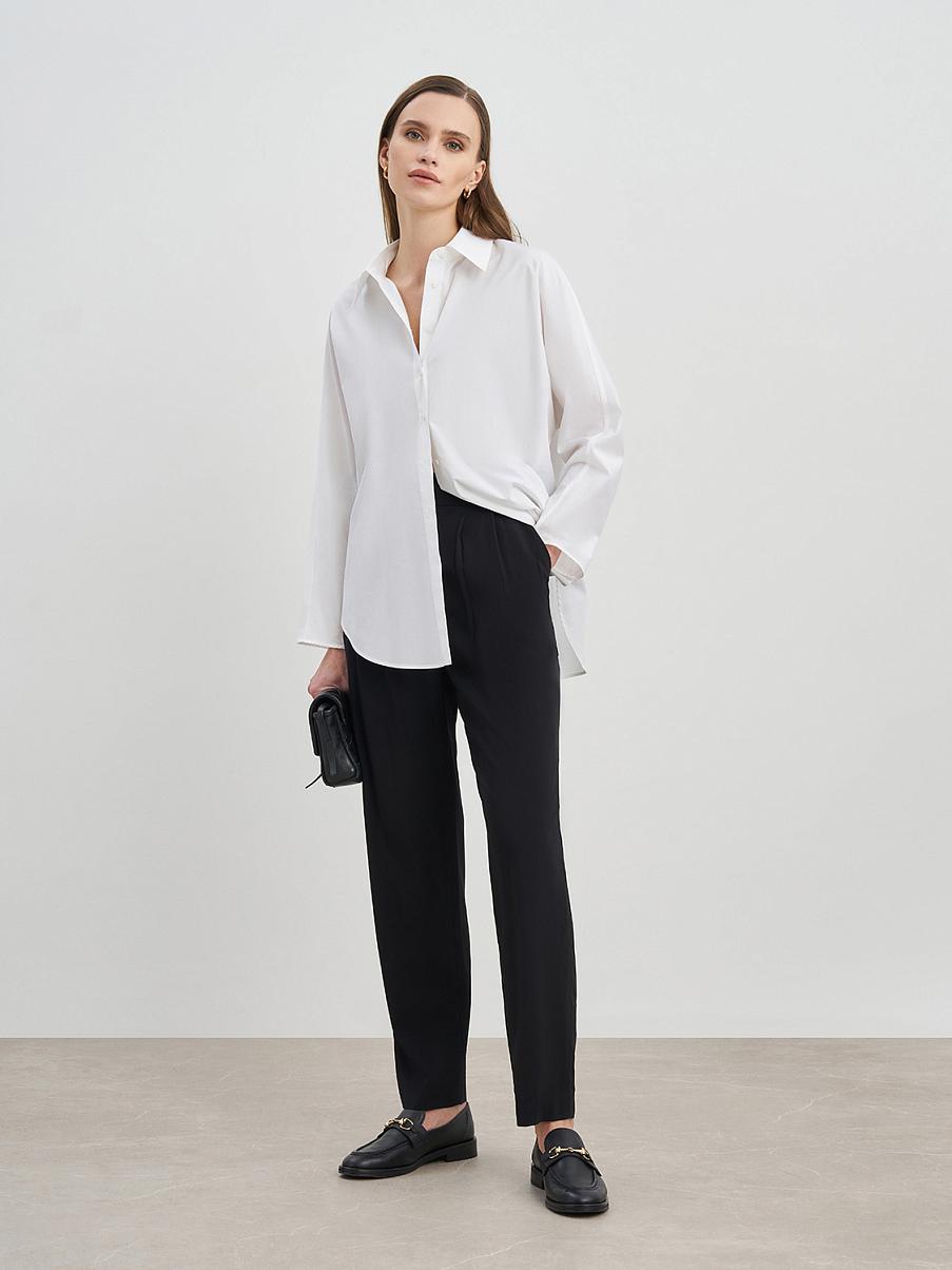 Асимметричная хлопковая рубашка оверсайз