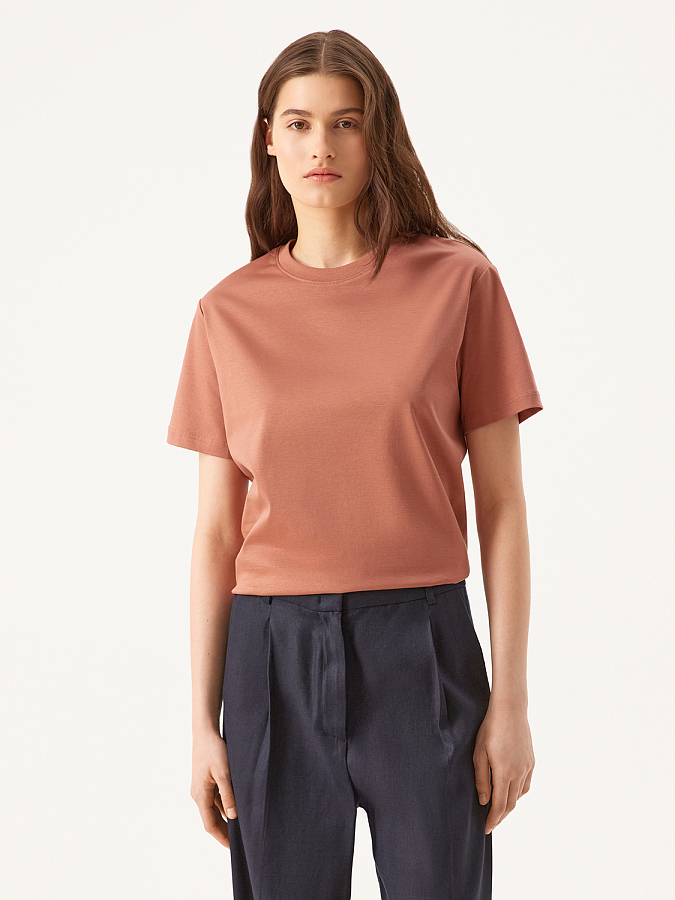 LSTR-262057 Футболка (терракотовый, XS)