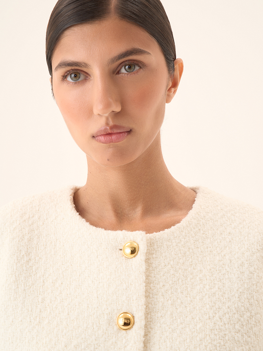 Однобортный жакет из букле