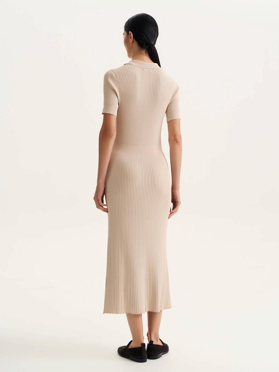 Платье трикотажное миди