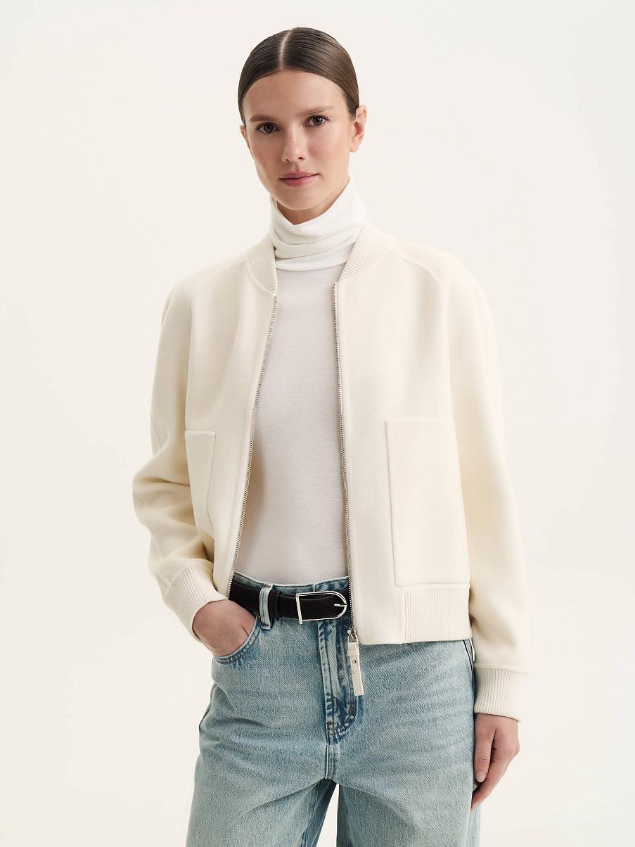 Бомбер из кашемира и шерсти мериноса