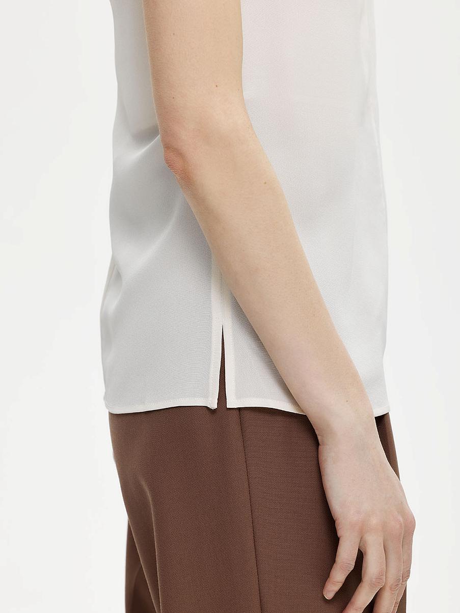 Шелковый топ на бретелях