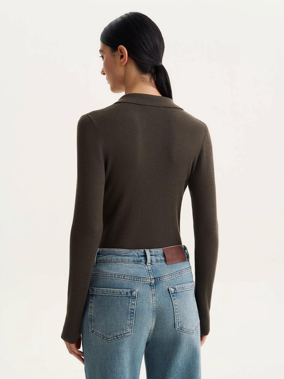 Поло с длинным рукавом 