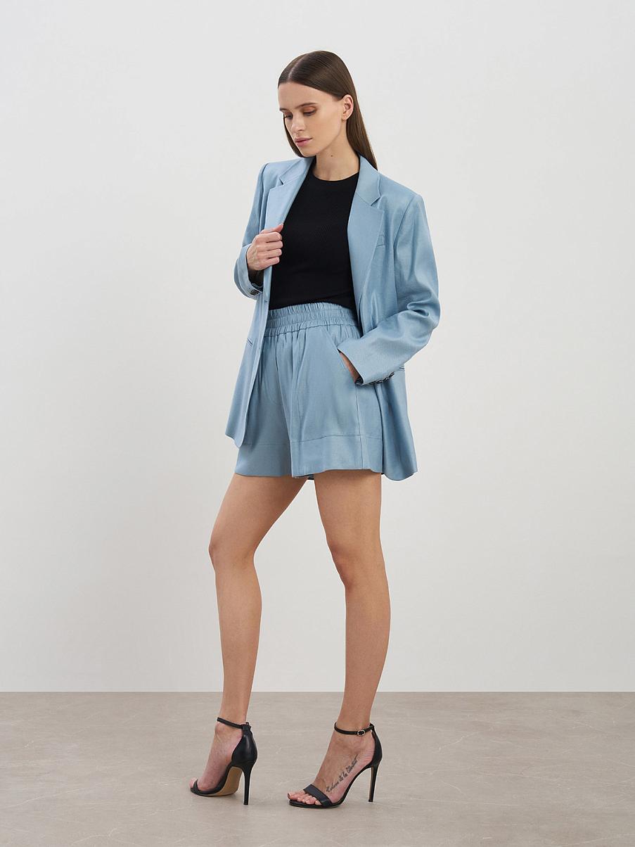 Шорты изо льна с карманами