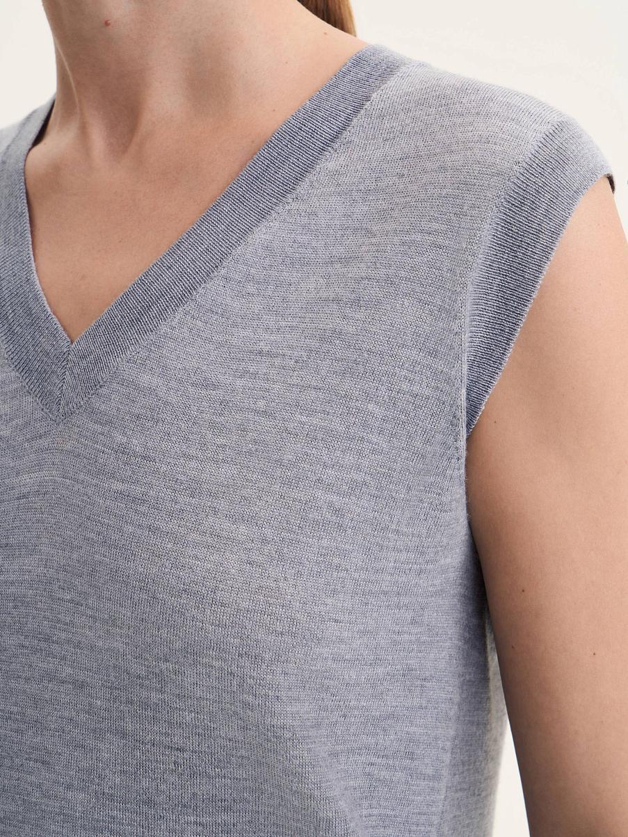 Жилетка из шелка и шерсти мериноса