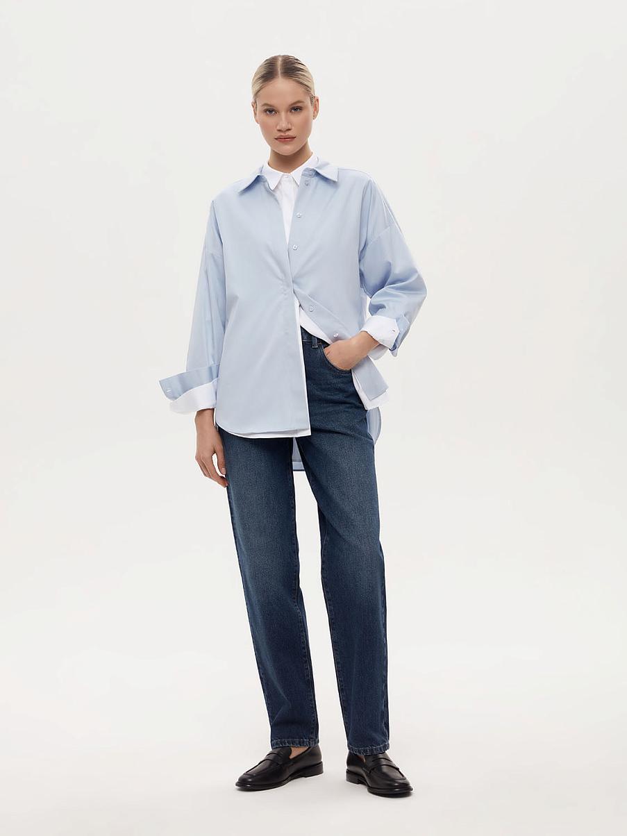 Хлопковые зауженные джинсы