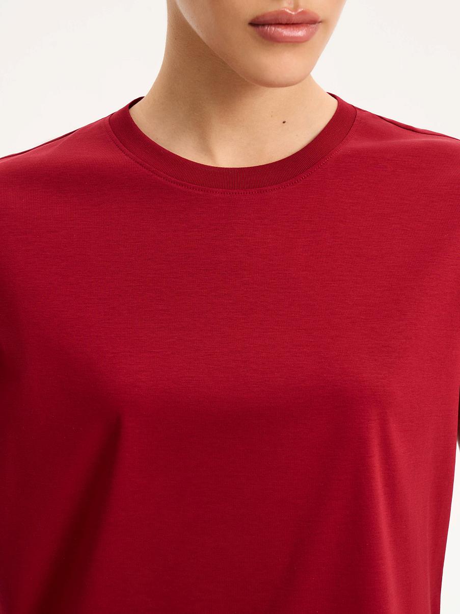 Футболка прямого кроя с шелком