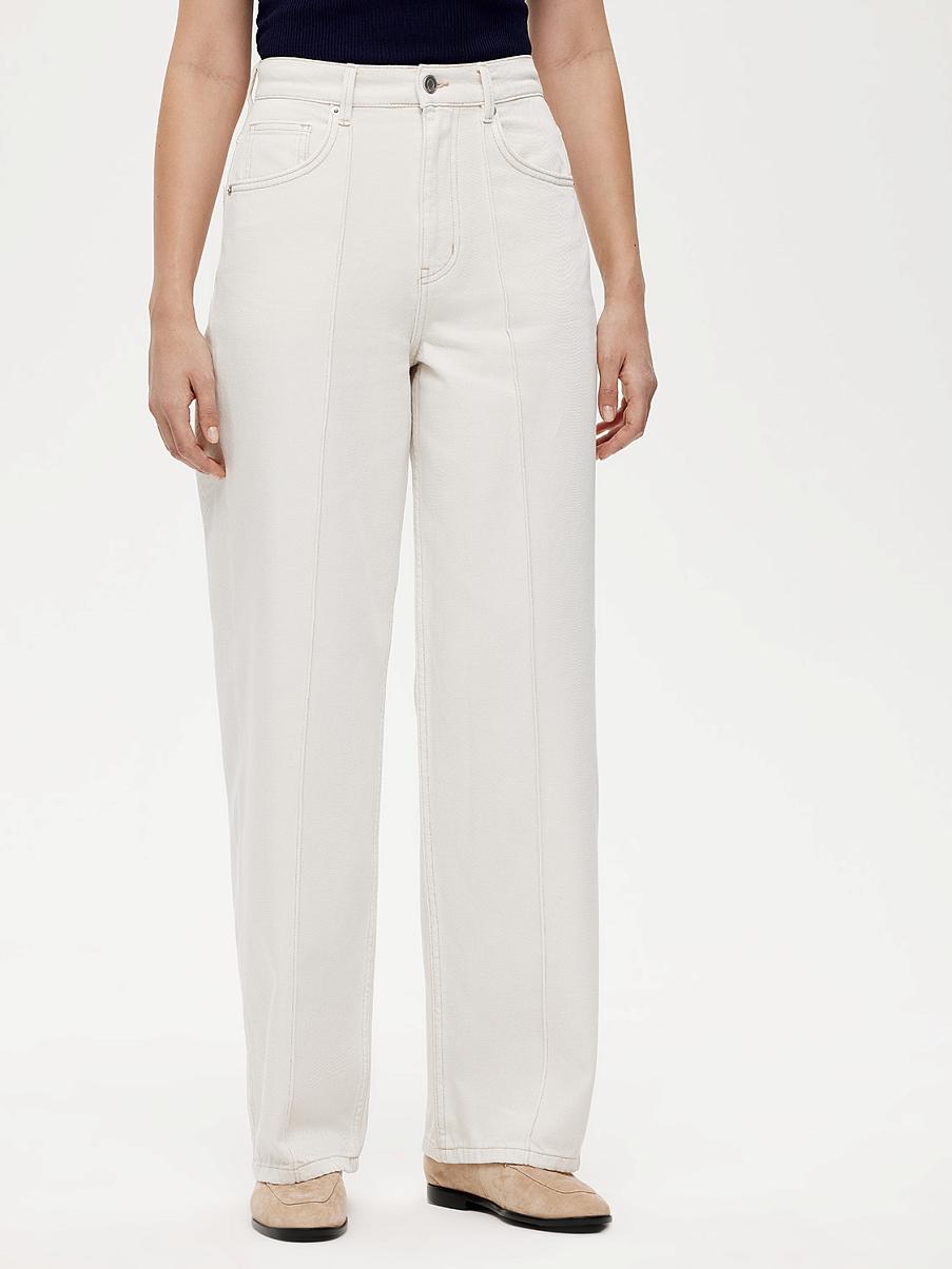 Прямые хлопковые джинсы со стрелками