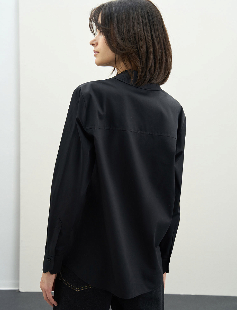 Хлопковая рубашка прямого кроя