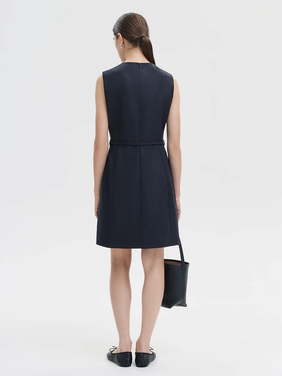 Платье мини приталенное