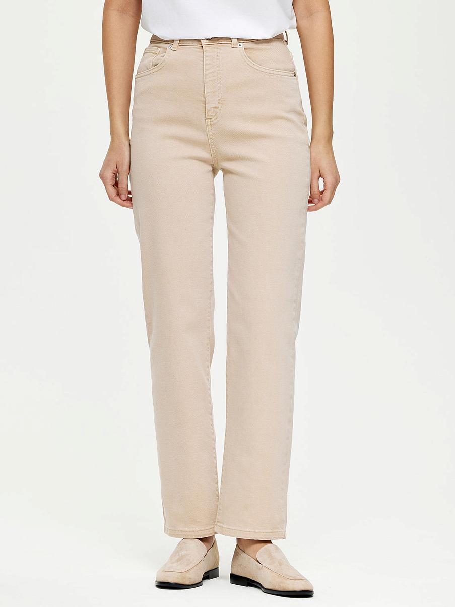 Прямые хлопковые джинсы