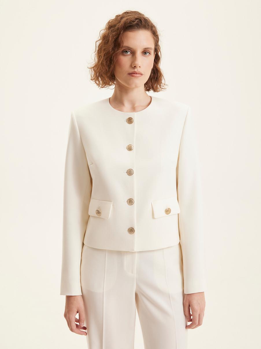 Укороченный жакет из шерсти