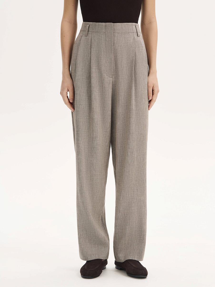 Брюки льняные